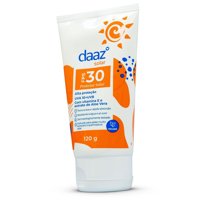 protetor solar corporal daaz fps30 120g