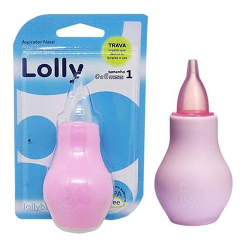 aspirador nasal 2 em 1 lolly rosa