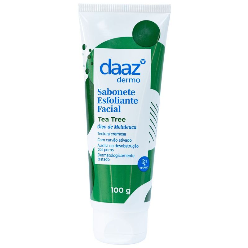 sabonete esfoliante facial daaz tea tree 100g