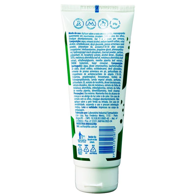 sabonete esfoliante facial daaz tea tree 100g