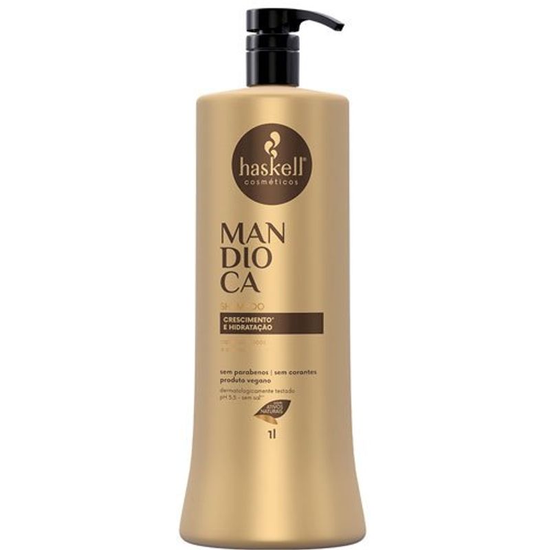shampoo haskell mandioca crescimento e hidratação 01 litro
