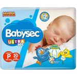 fralda infantil babysec ultra jumbinho tamanho p 20 unidades