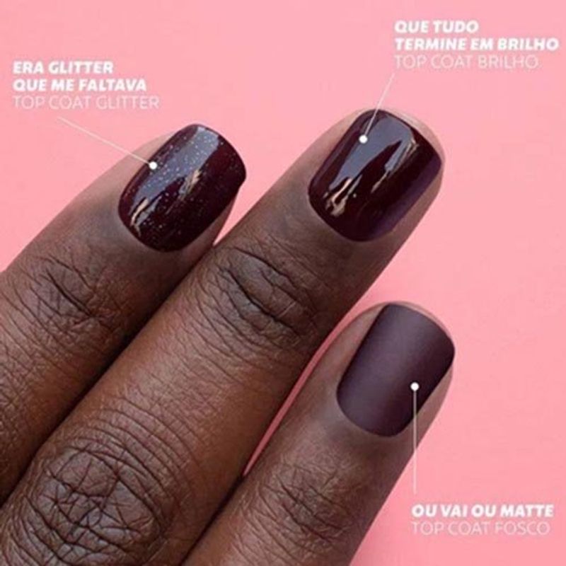 esmalte dailus top coat glitter era glitter que me faltava 8ml