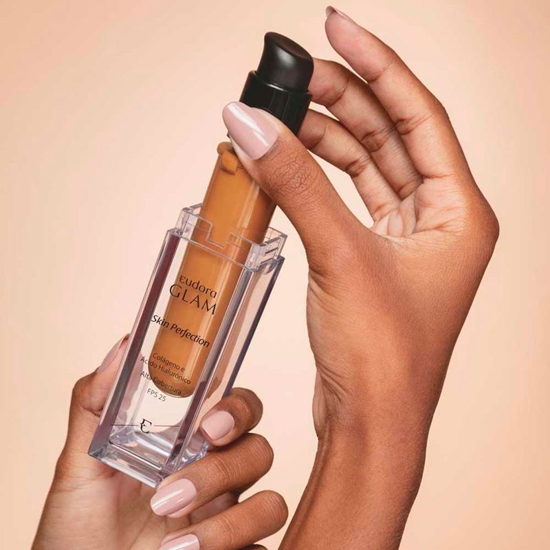 refil base líquida eudora glam skin perfection cor 15 30ml