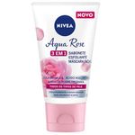 sabonete esfoliante facial 3 em 1 nivea aqua rose 150ml