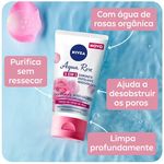 sabonete esfoliante facial 3 em 1 nivea aqua rose 150ml