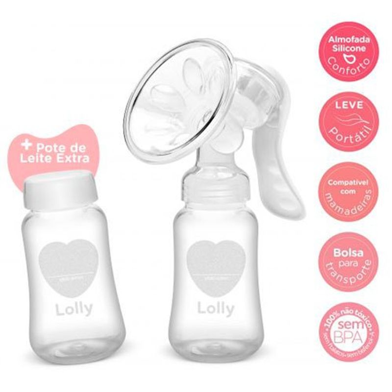 extrator manual lolly leite materno 150ml