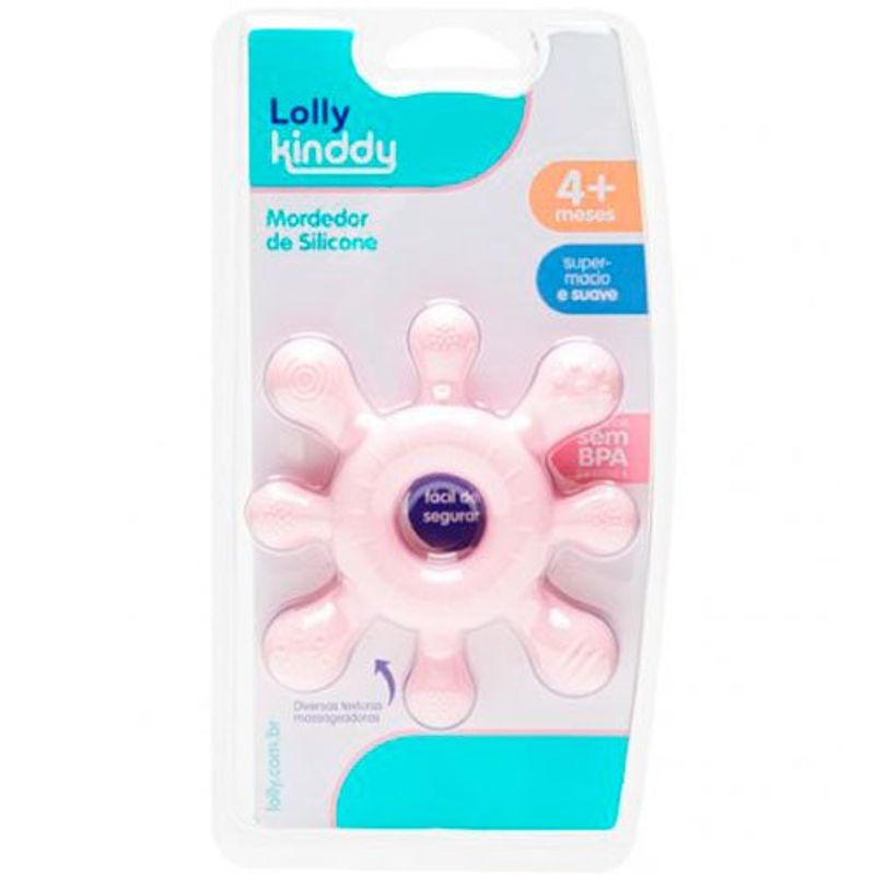 mordedor de silicone lolly octoplus rosa
