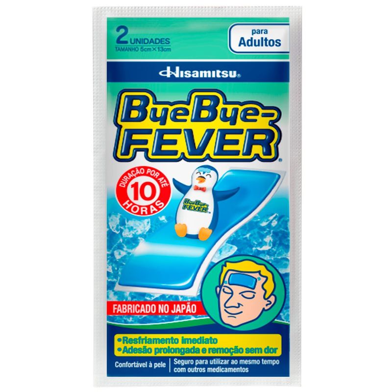 adesivo para febre bye bye fever adulto 2 unidades