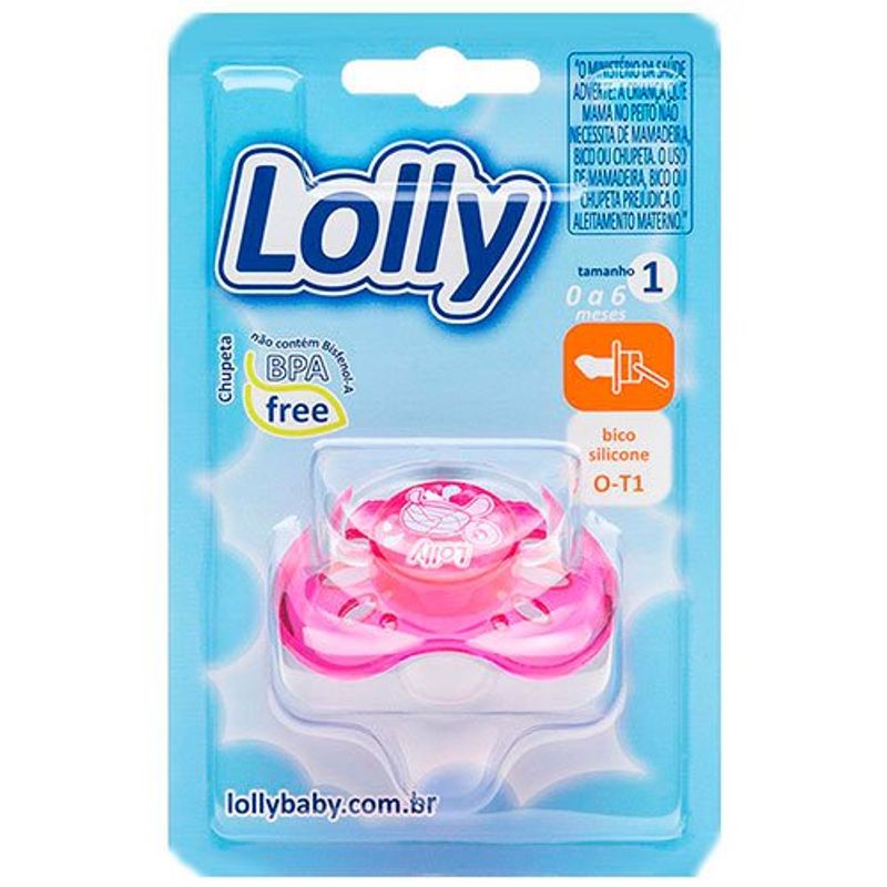 chupeta lolly oceano silicone ortodôntico 1 rosa