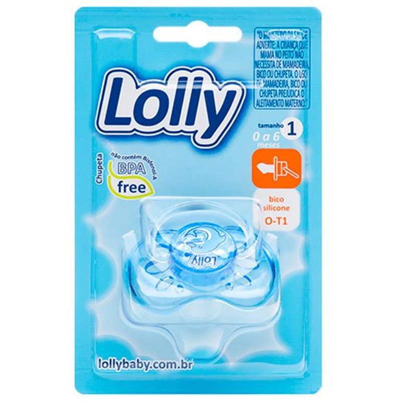 chupeta lolly oceano silicone ortodôntico 1 azul