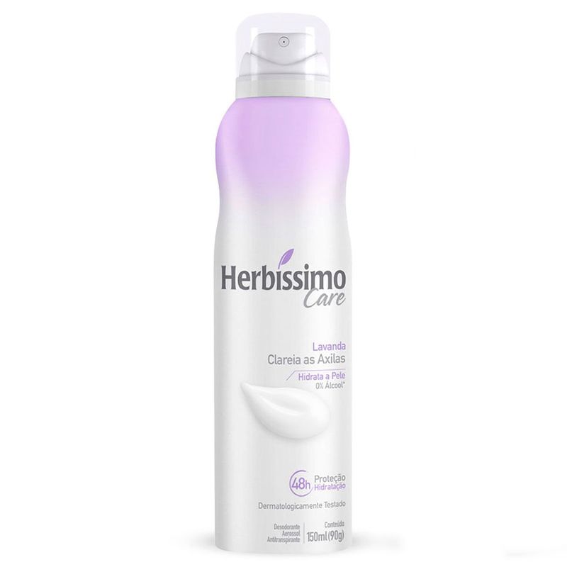 desodorante aerossol antitranspirante herbíssimo lavanda 150ml