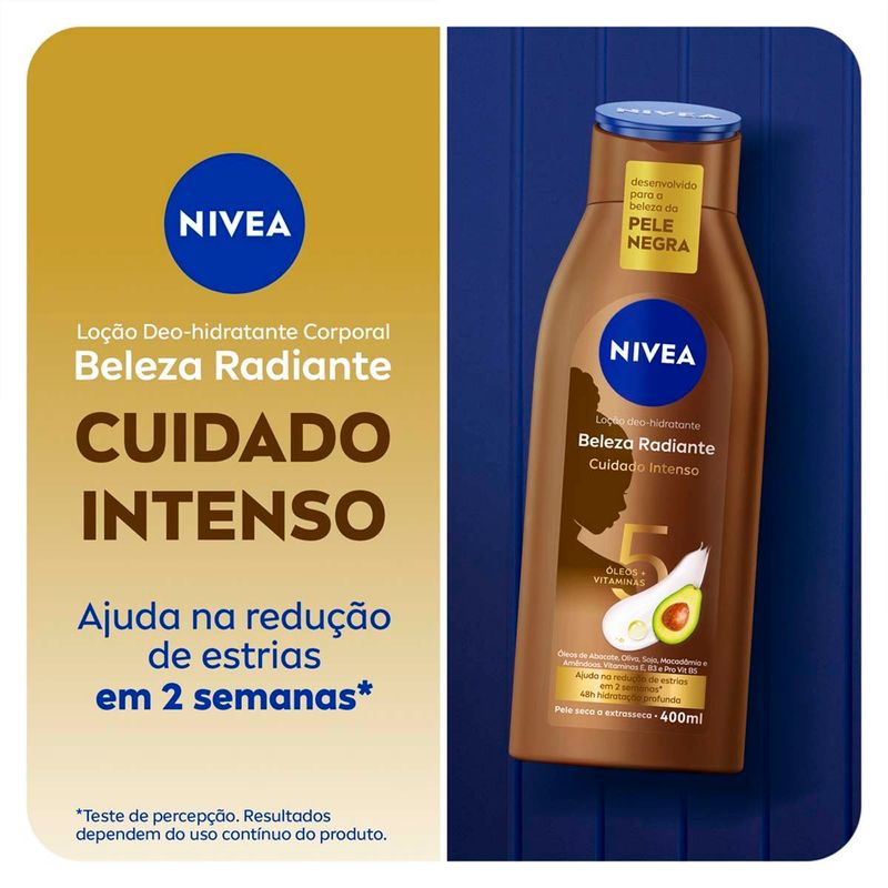 loção deo hidratante nivea cuidado intenso 400ml