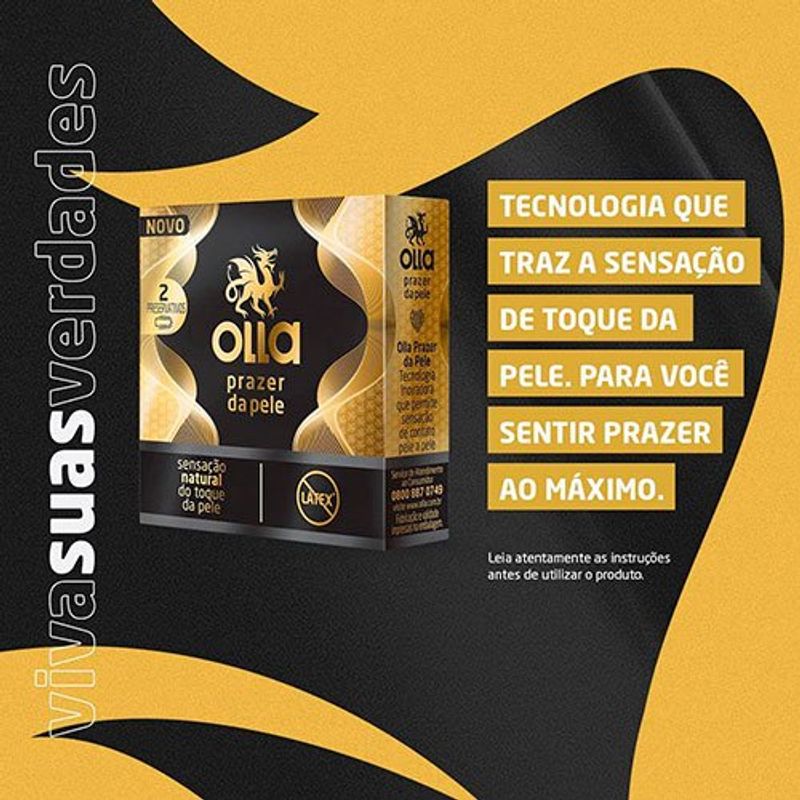 preservativo olla prazer da pele 2 unidades