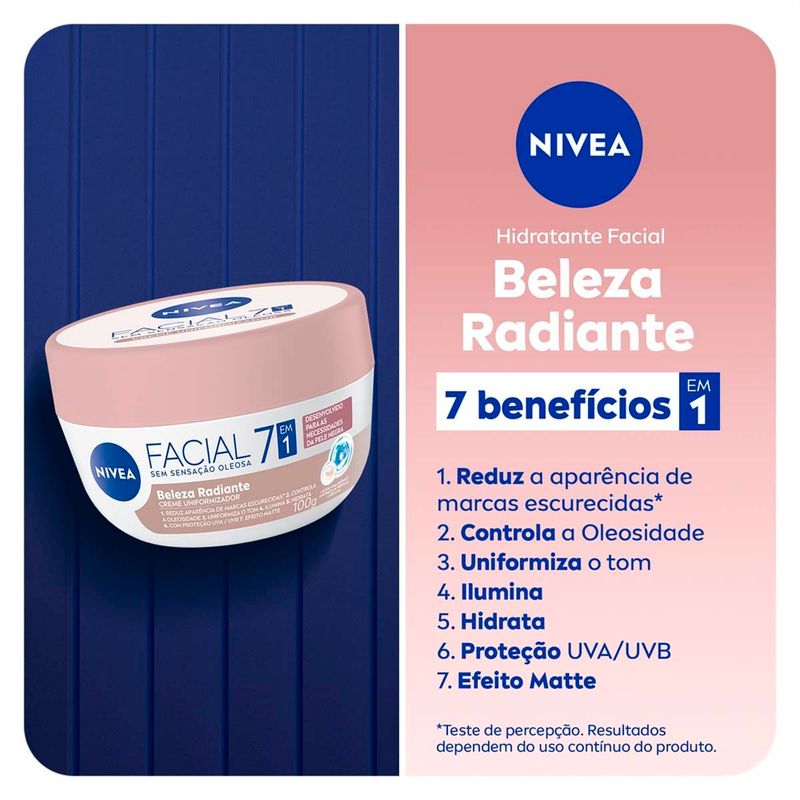 creme facial nivea uniformizador pele negra 100g