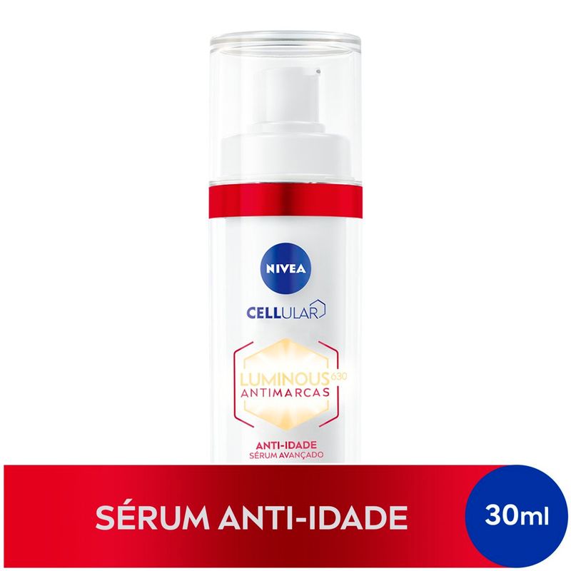sérum facial nivea cellular luminous 630 antimarcas anti-idade 30ml