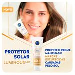 protetor solar facial nivea sun spot control fps60 40ml