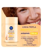protetor solar facial nivea sun tripla proteção antissinais fps65 40ml