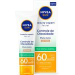 protetor solar facial nivea sun beauty expert controle de oleosidade cor média fps60 50g