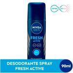 desodorante spray nivea men fresh active 90ml