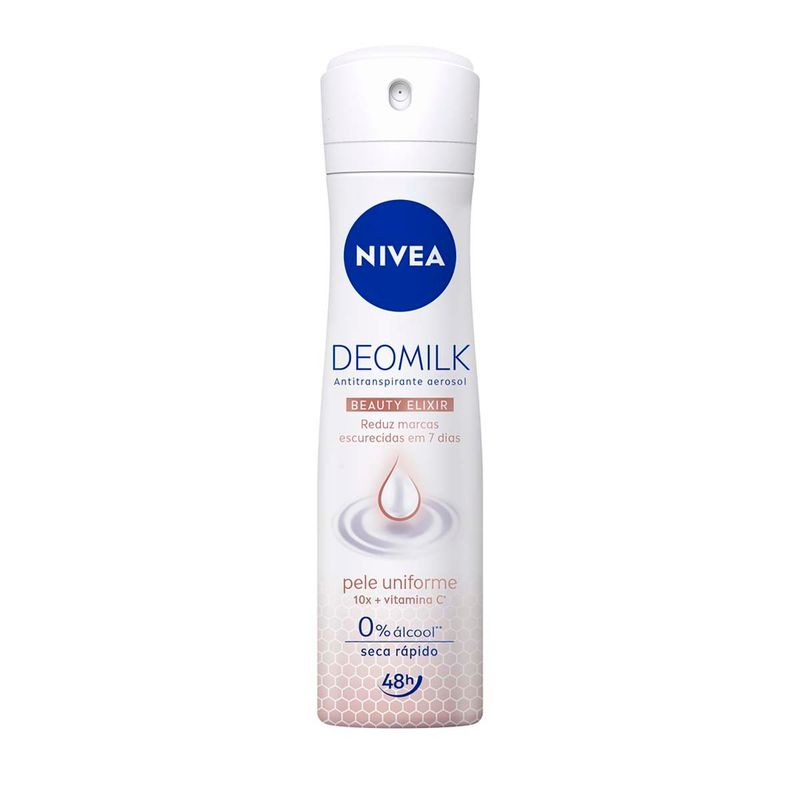 desodorante aerosol nivea deomilk pele uniforme 150ml