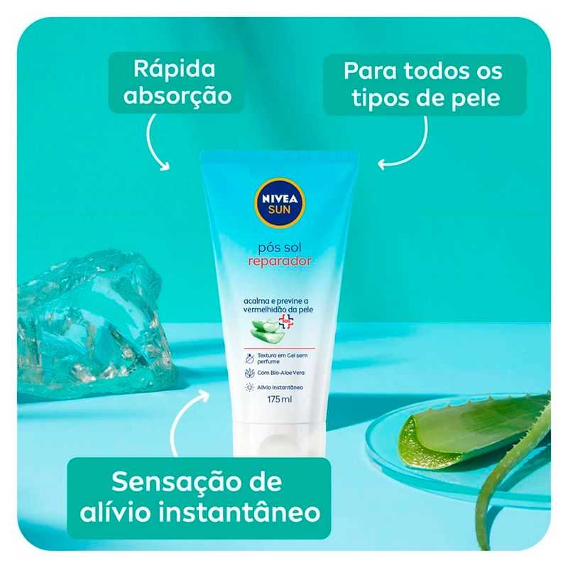 gel pós sol nivea sun reparador 175ml