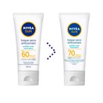 protetor solar facial nivea toque seco antissinais fps 70 40ml