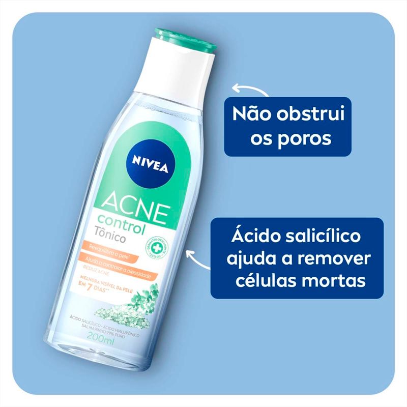 tônico facial nivea acne control 200ml