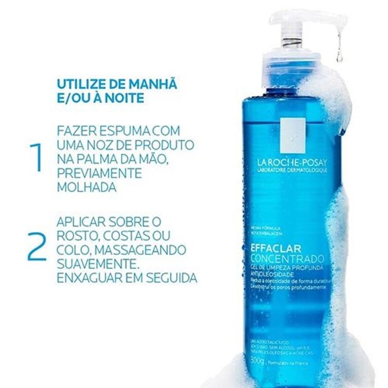 gel de limpeza effaclar concentrado refil 240g la roche