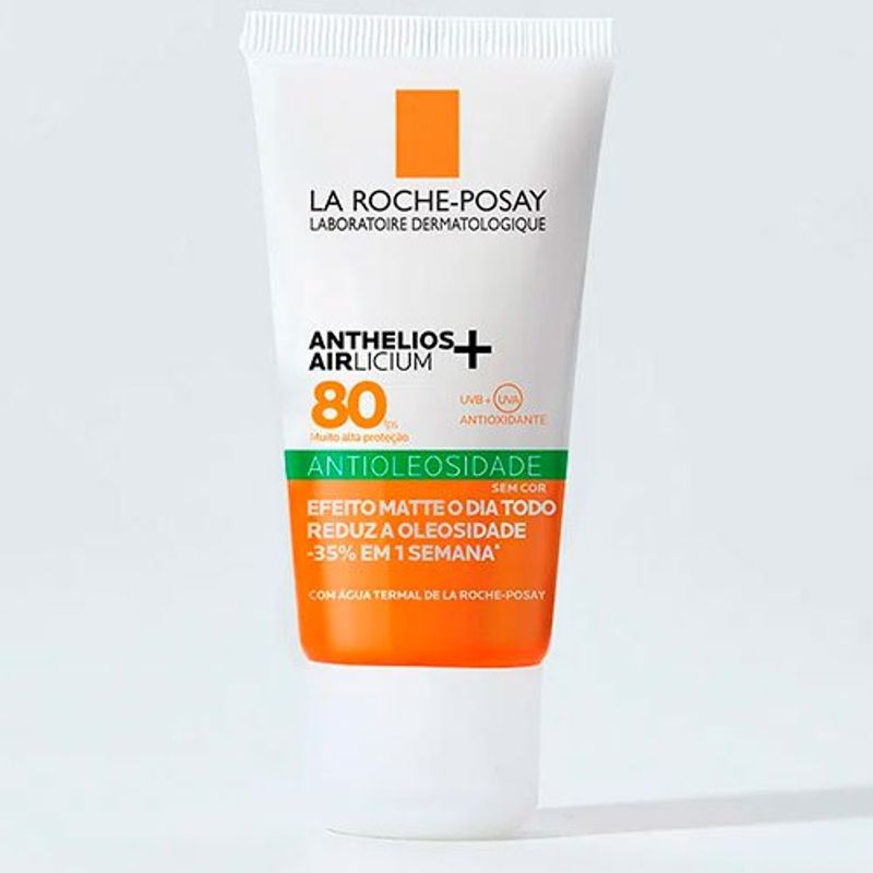 anthelios airlicium fps80 protetor solar antioleosidade sem cor 40g