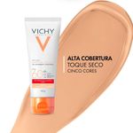 protetor solar facial vichy capital soleil uv-pigment control fps60 cor 1.0 40g