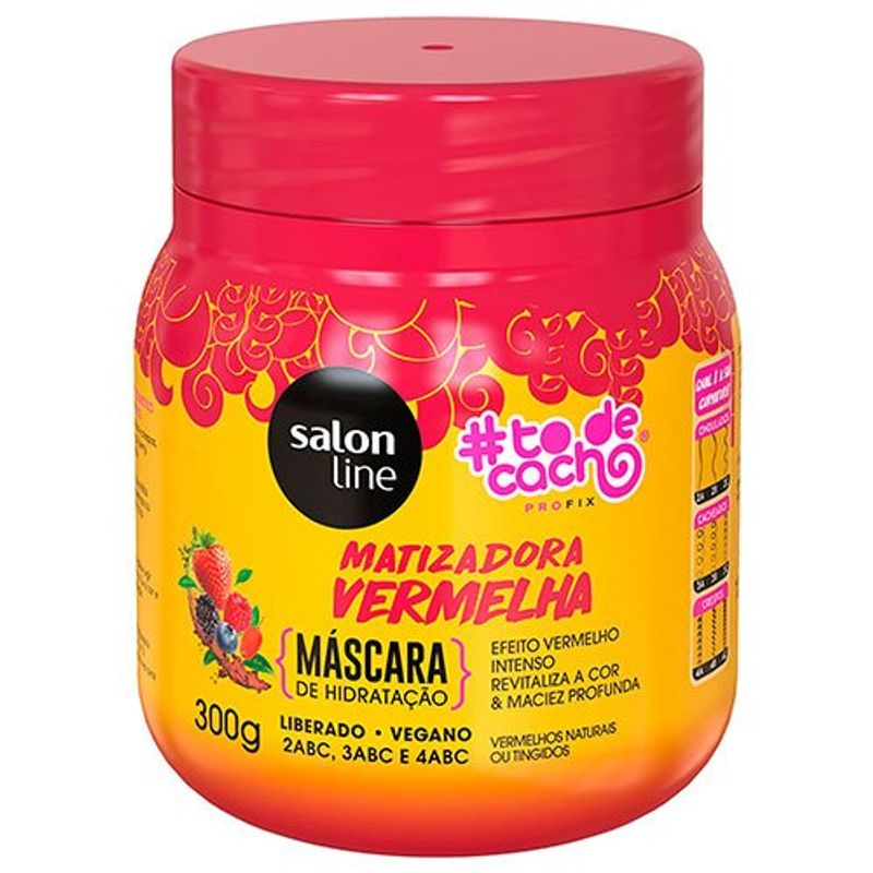 máscara matizadora salon line #todecacho vermelha 300g