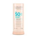 protetor solar facial sunless stick fps50 com base extra clara 12g