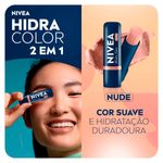 hidratante labial nivea hidra color 2 em 1 nude 4,8g