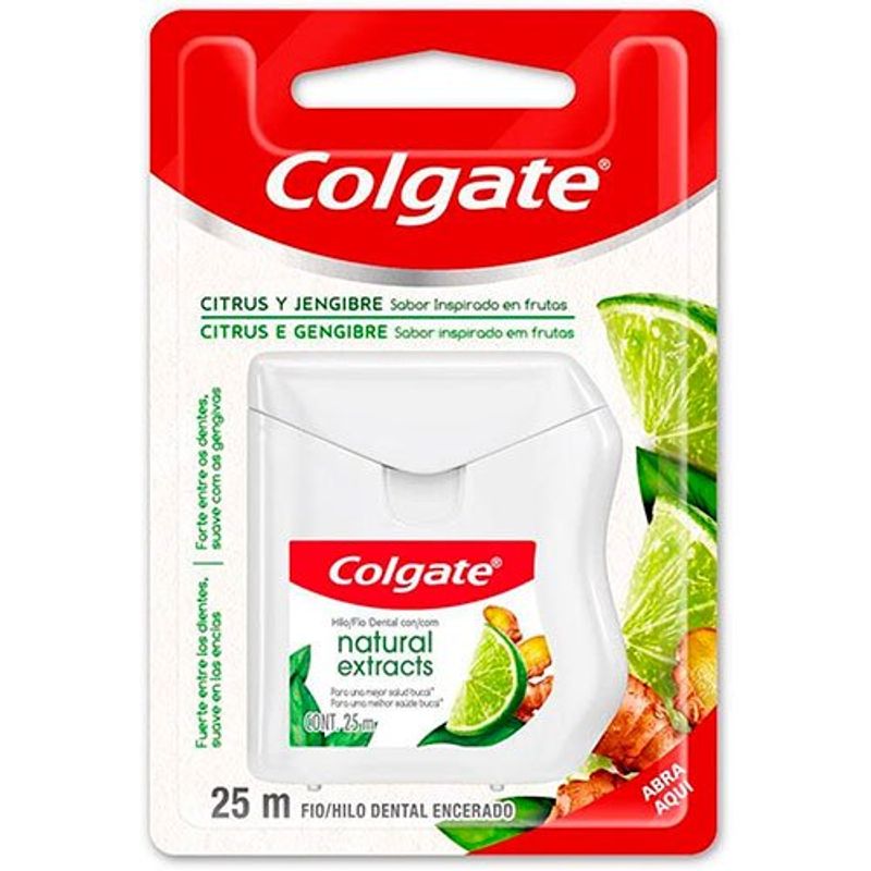 fio dental colgate natural extracts limão 25m