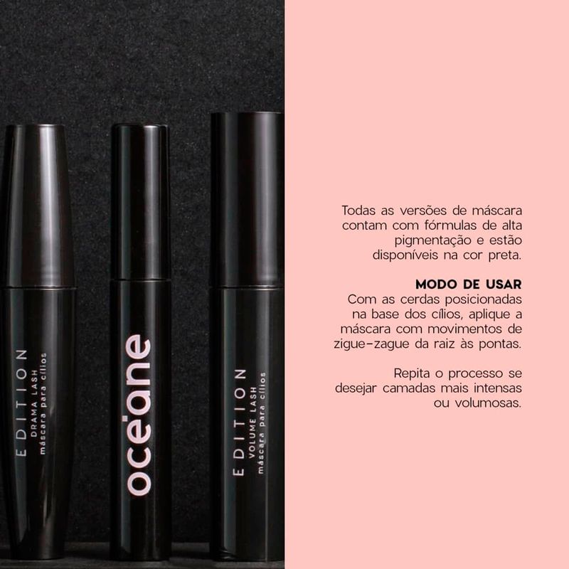 máscara para cílios océane edition drama lash preta
