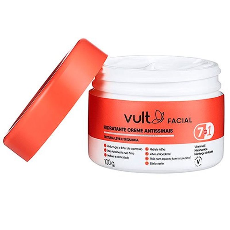 creme hidratante facial antissinais vult 100g
