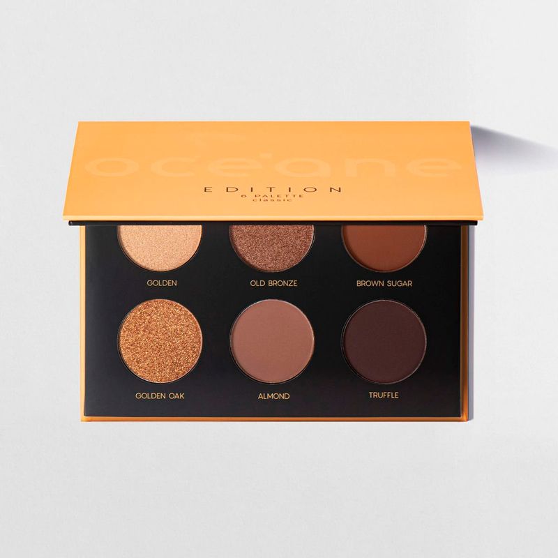 paleta de sombras océane edition tons terrosos 6 palette classic