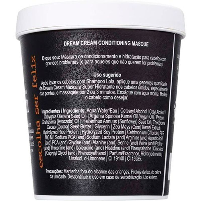 máscara capilar lola cosmetics dream cream 200g