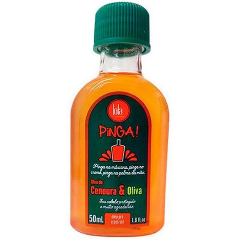 óleo capilar lola cosmetics pinga cenoura e oliva 50ml