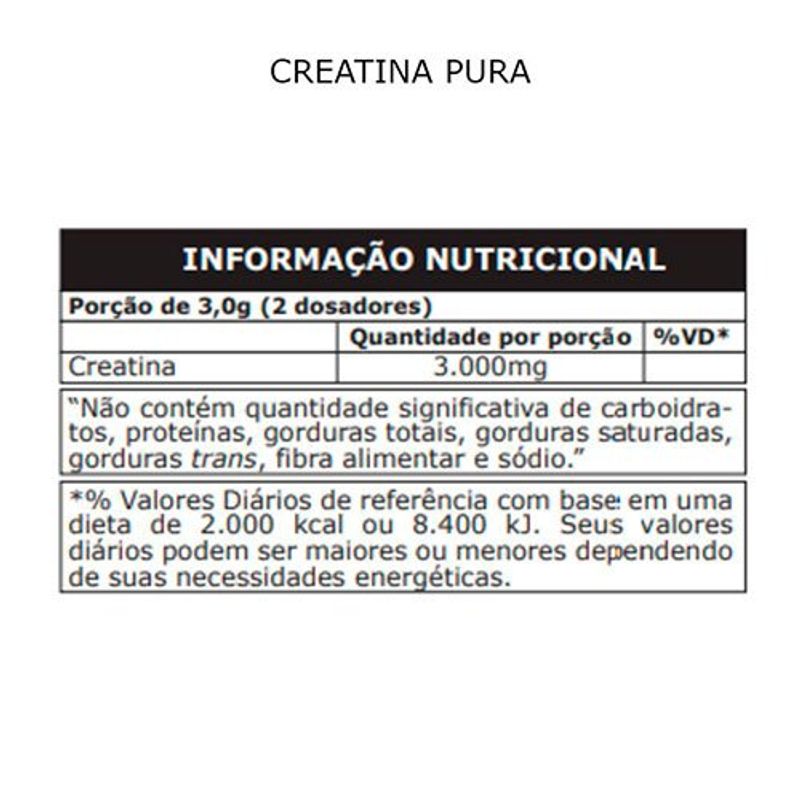 creatina pura probiótica monohidratada 100g