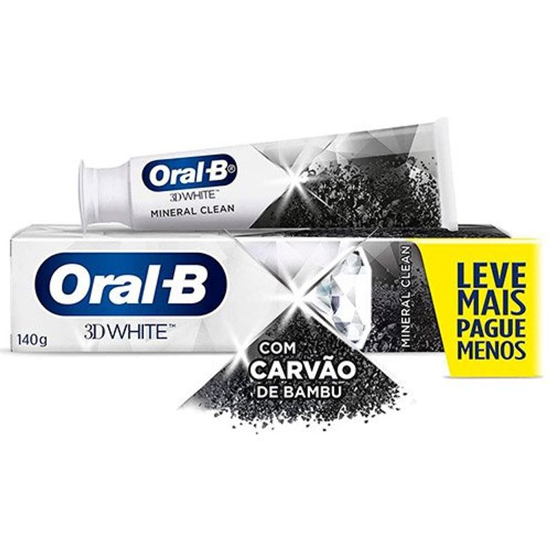 creme dental oral-b 3d white mineral clean 140g