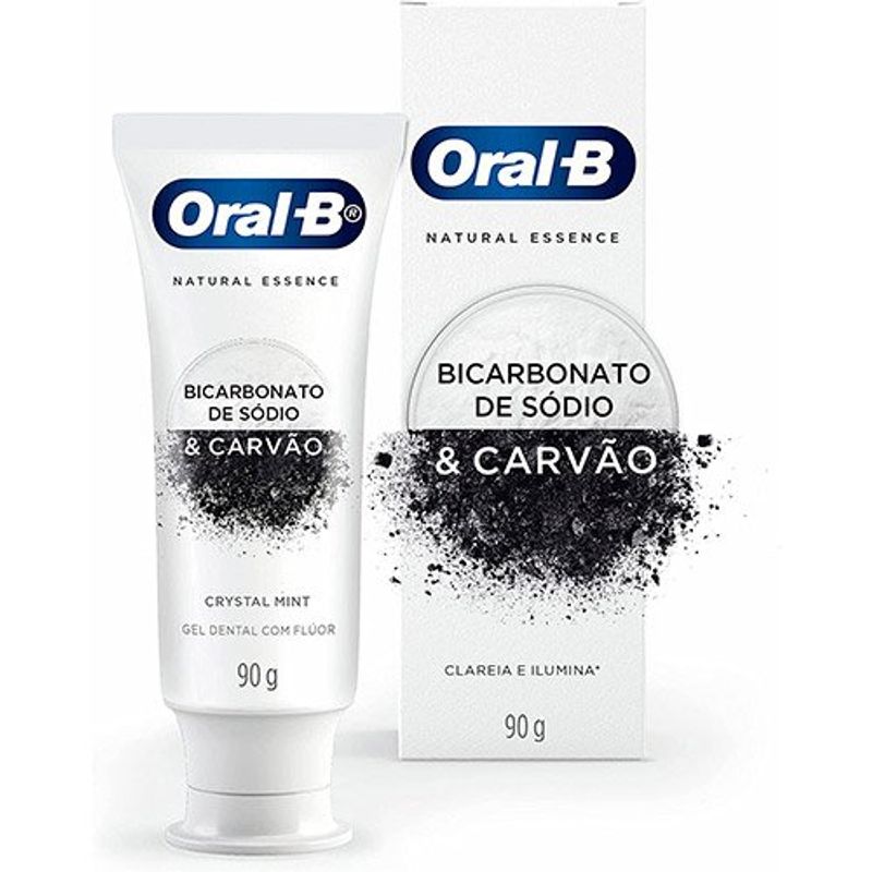 creme dental oral-b bicarbonato e carvao 90g