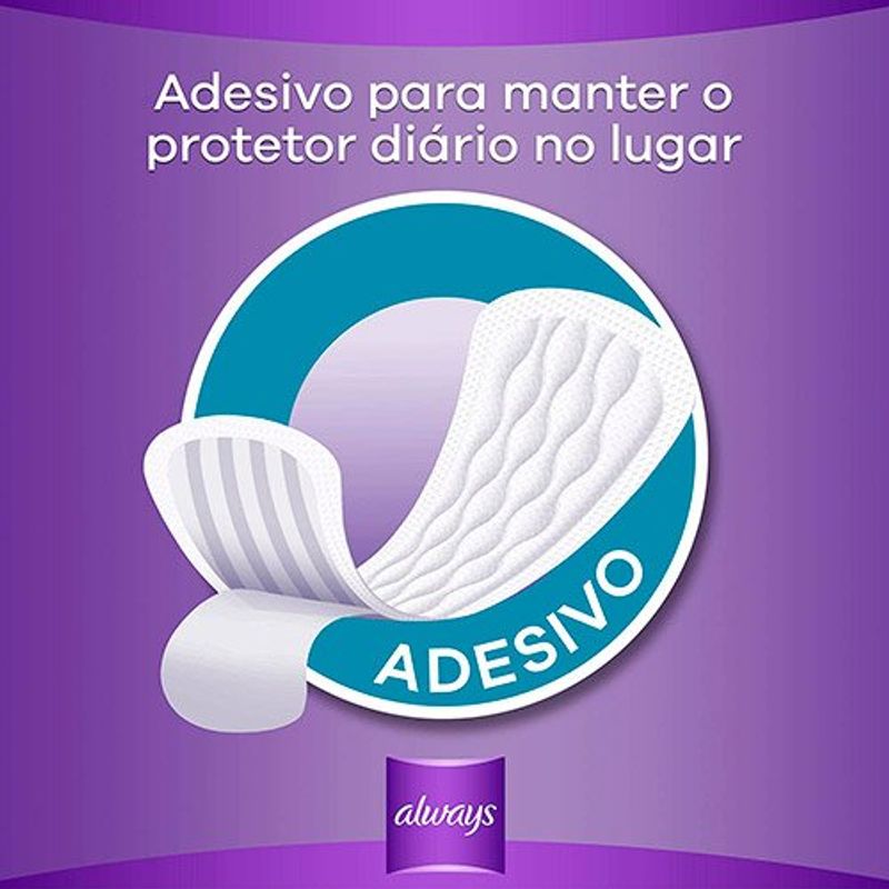 protetor diário always com perfume 80 unidades