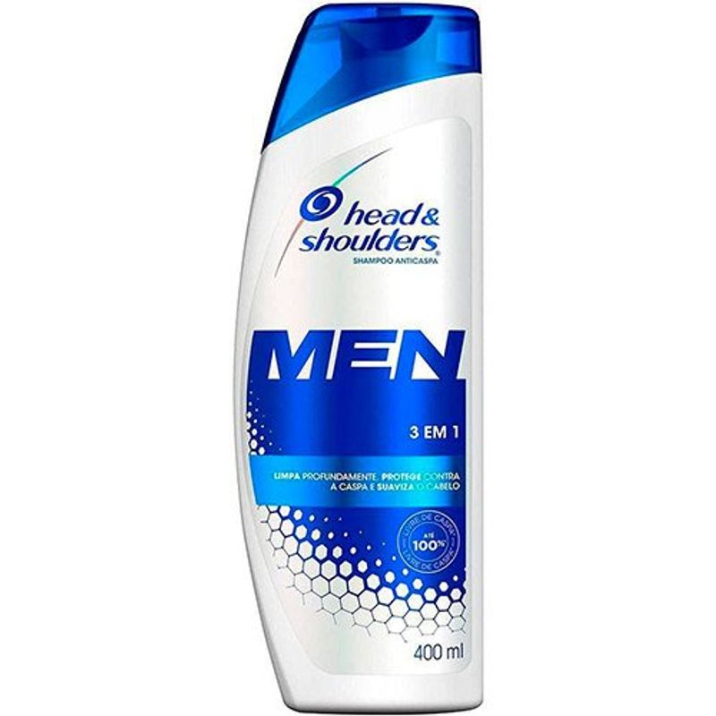 shampoo anticaspa head & shoulders men 3 em 1 400ml