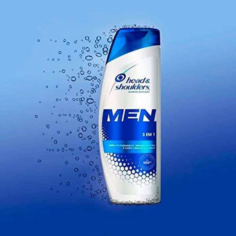 shampoo anticaspa head & shoulders men 3 em 1 400ml
