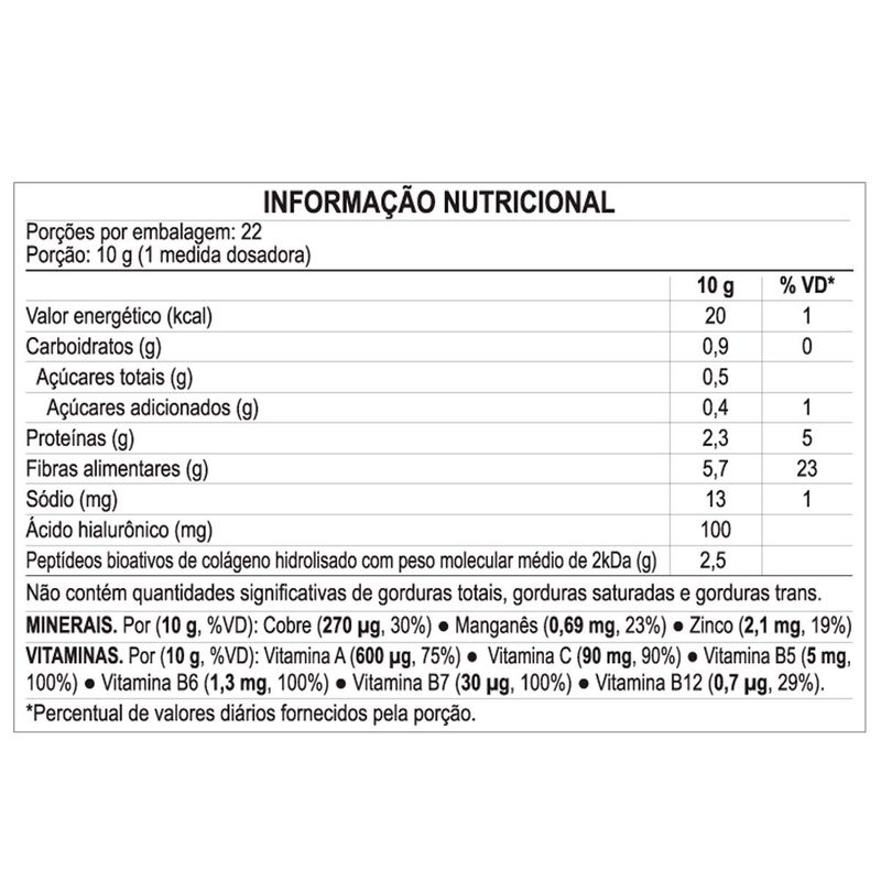 colágeno daaz com ácido hialurônico sabor frutas vermelhas 220g