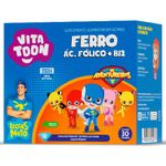 vitatoon kids ferro + b12 30 gomas sabor pêssego maxnutri