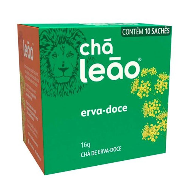 chá leão erva-doce 16g contém 10 sachês