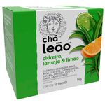 chá leão cidreira, laranja e limão 16g contém 10 sachês